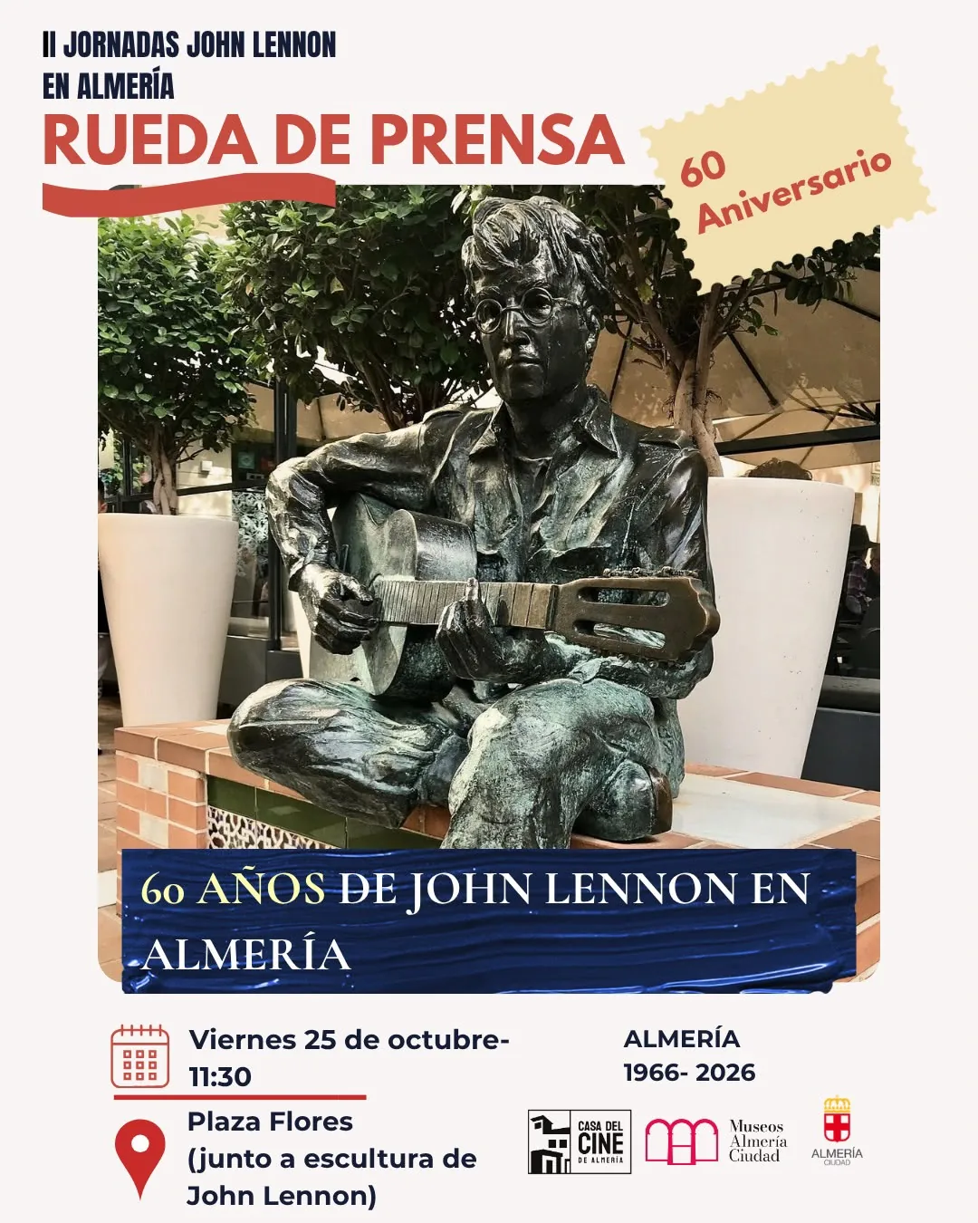 Rueda De Prensa: 60 Años De John Lennon en Almería