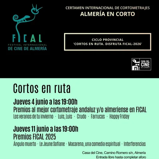 Ciclo Provincial 'Cortos en Ruta. Disfruta FICAL-2026'