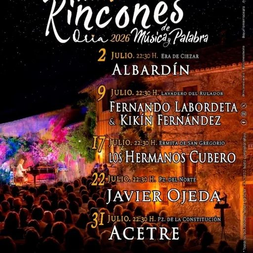 Rincones De Música Y Palabra Oria 2026: : Javier